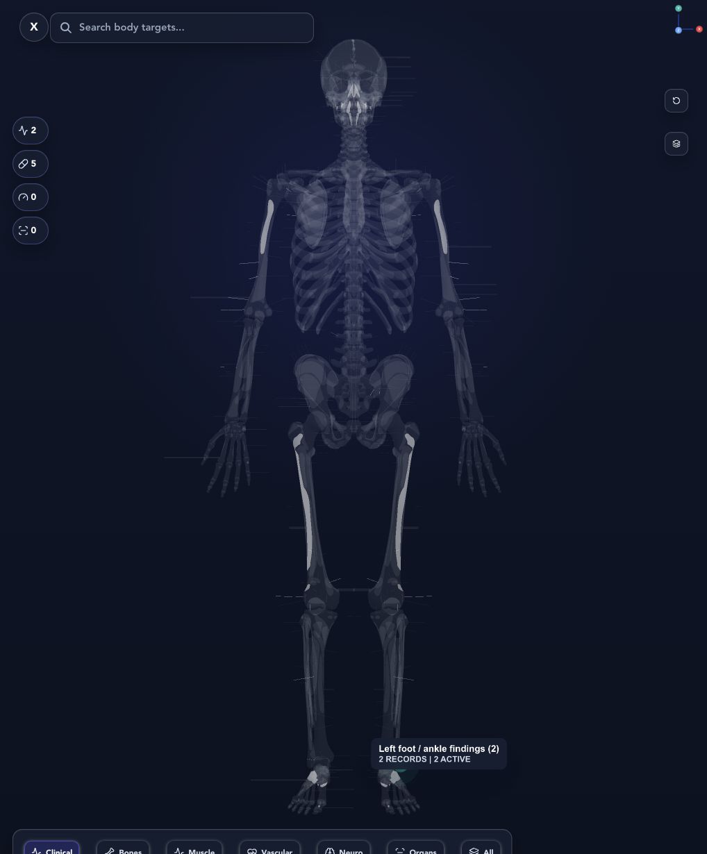 Body Map shown as a specialty application in EMRDesk